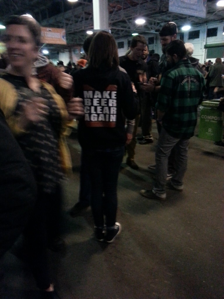 This has nothing to do with anything but I admire anyone wearing this contrarian opinion to a beer festival in 201